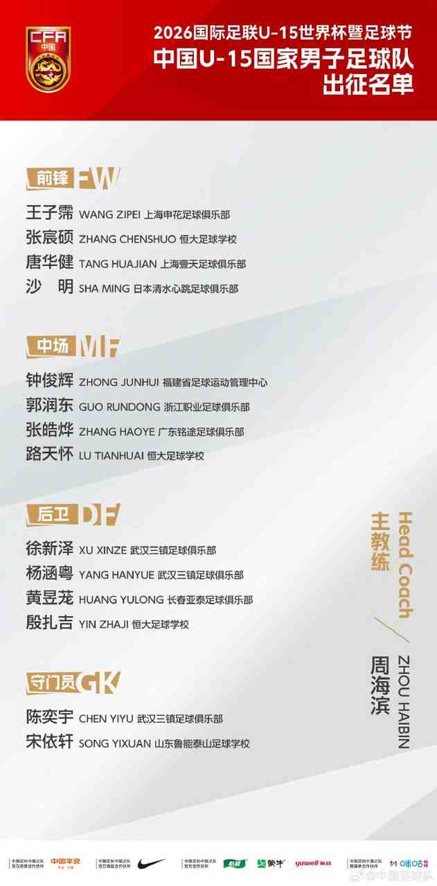 球探博主谈中国U15队:我比较关注沙明,他4月对阵意大利时双响